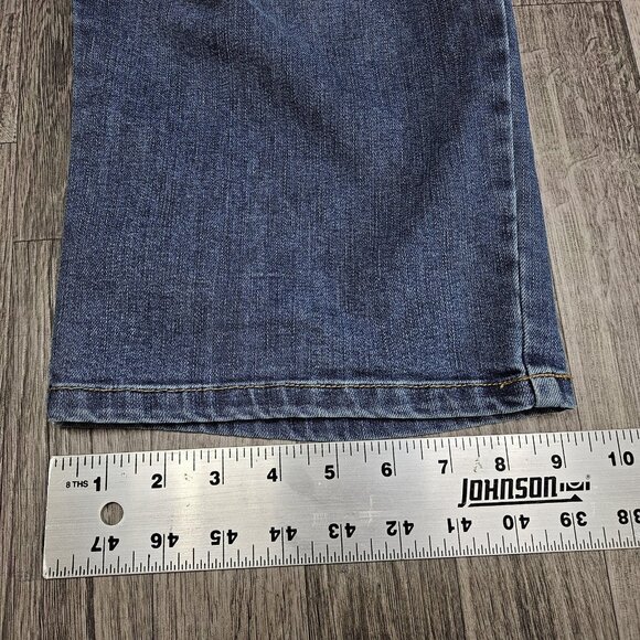 St Johns Bay Jeans Womens 24W Blue Denim Stretch High Rise Straight Leg Cropped - Picture 14 of 14